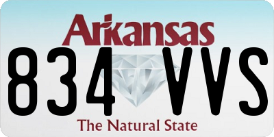 AR license plate 834VVS