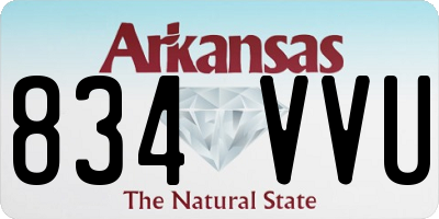 AR license plate 834VVU