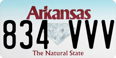 AR license plate 834VVV