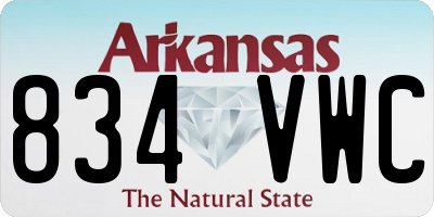 AR license plate 834VWC
