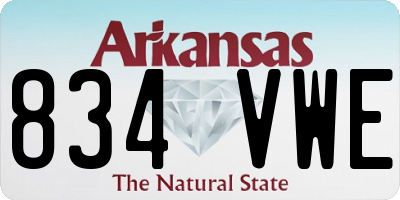 AR license plate 834VWE