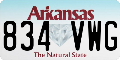 AR license plate 834VWG