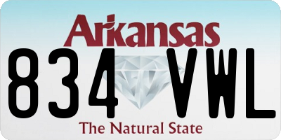 AR license plate 834VWL