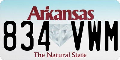 AR license plate 834VWM