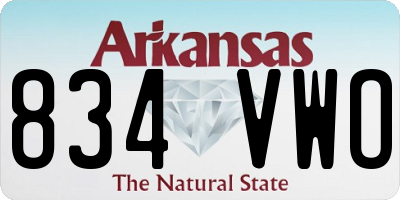 AR license plate 834VWO