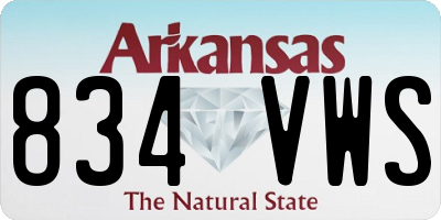 AR license plate 834VWS