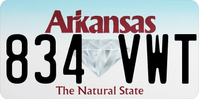 AR license plate 834VWT