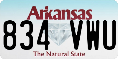 AR license plate 834VWU