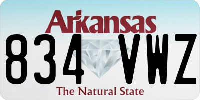 AR license plate 834VWZ