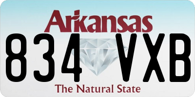 AR license plate 834VXB