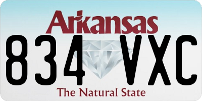 AR license plate 834VXC