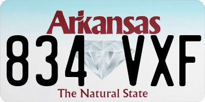 AR license plate 834VXF