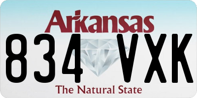 AR license plate 834VXK