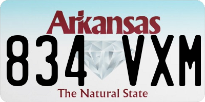 AR license plate 834VXM
