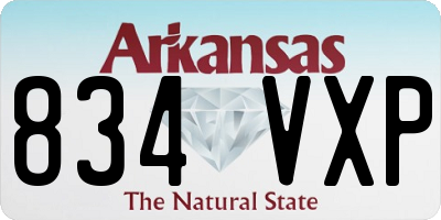 AR license plate 834VXP