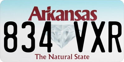 AR license plate 834VXR
