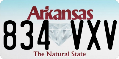 AR license plate 834VXV
