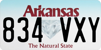 AR license plate 834VXY