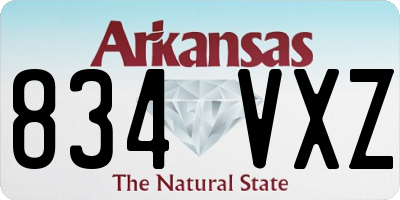 AR license plate 834VXZ