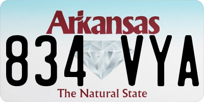 AR license plate 834VYA