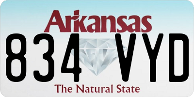 AR license plate 834VYD