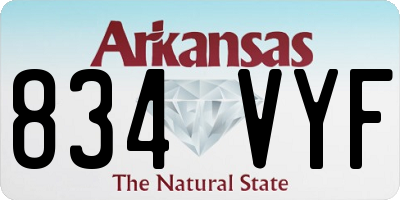 AR license plate 834VYF