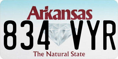AR license plate 834VYR