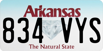 AR license plate 834VYS