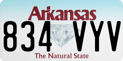 AR license plate 834VYV