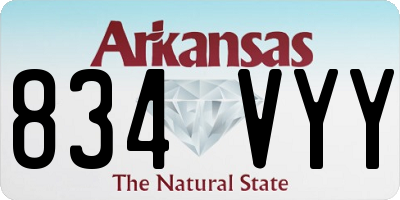AR license plate 834VYY