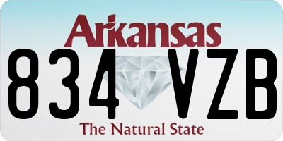 AR license plate 834VZB