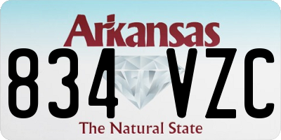 AR license plate 834VZC