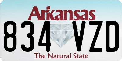 AR license plate 834VZD
