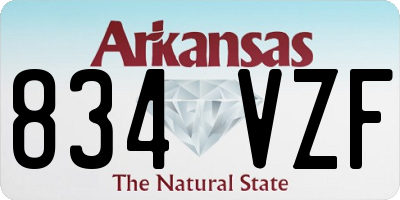 AR license plate 834VZF