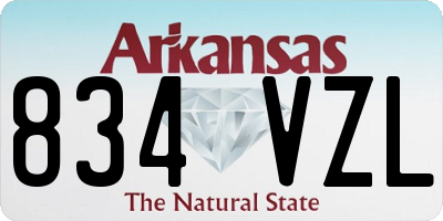 AR license plate 834VZL