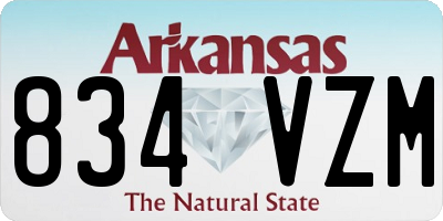 AR license plate 834VZM