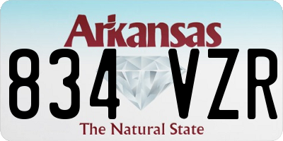 AR license plate 834VZR