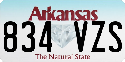 AR license plate 834VZS