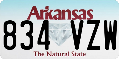 AR license plate 834VZW