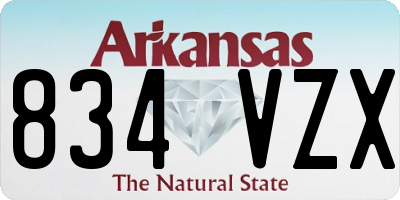 AR license plate 834VZX