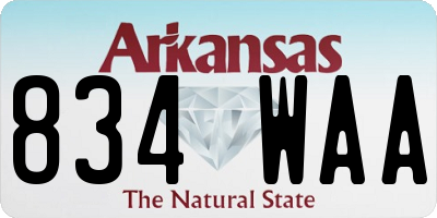 AR license plate 834WAA