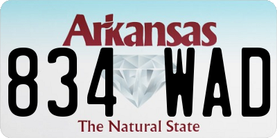 AR license plate 834WAD