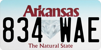 AR license plate 834WAE