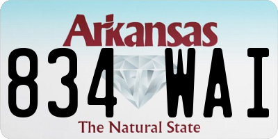AR license plate 834WAI