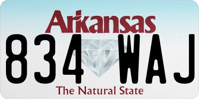 AR license plate 834WAJ