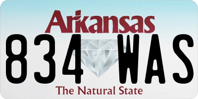 AR license plate 834WAS