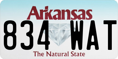 AR license plate 834WAT