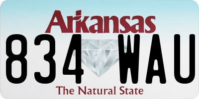 AR license plate 834WAU