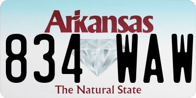 AR license plate 834WAW