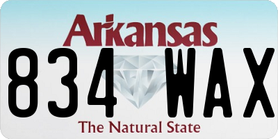 AR license plate 834WAX